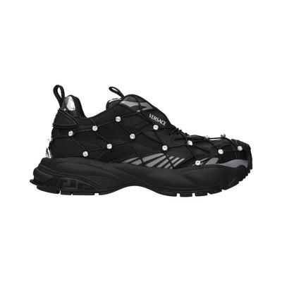 Versace Black Fabric Sneakers for Men
