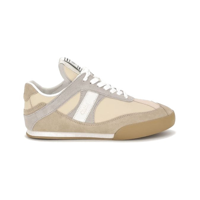 Chloé Beige Calf Leather Bos Taurus Athletic Sneakers for Women