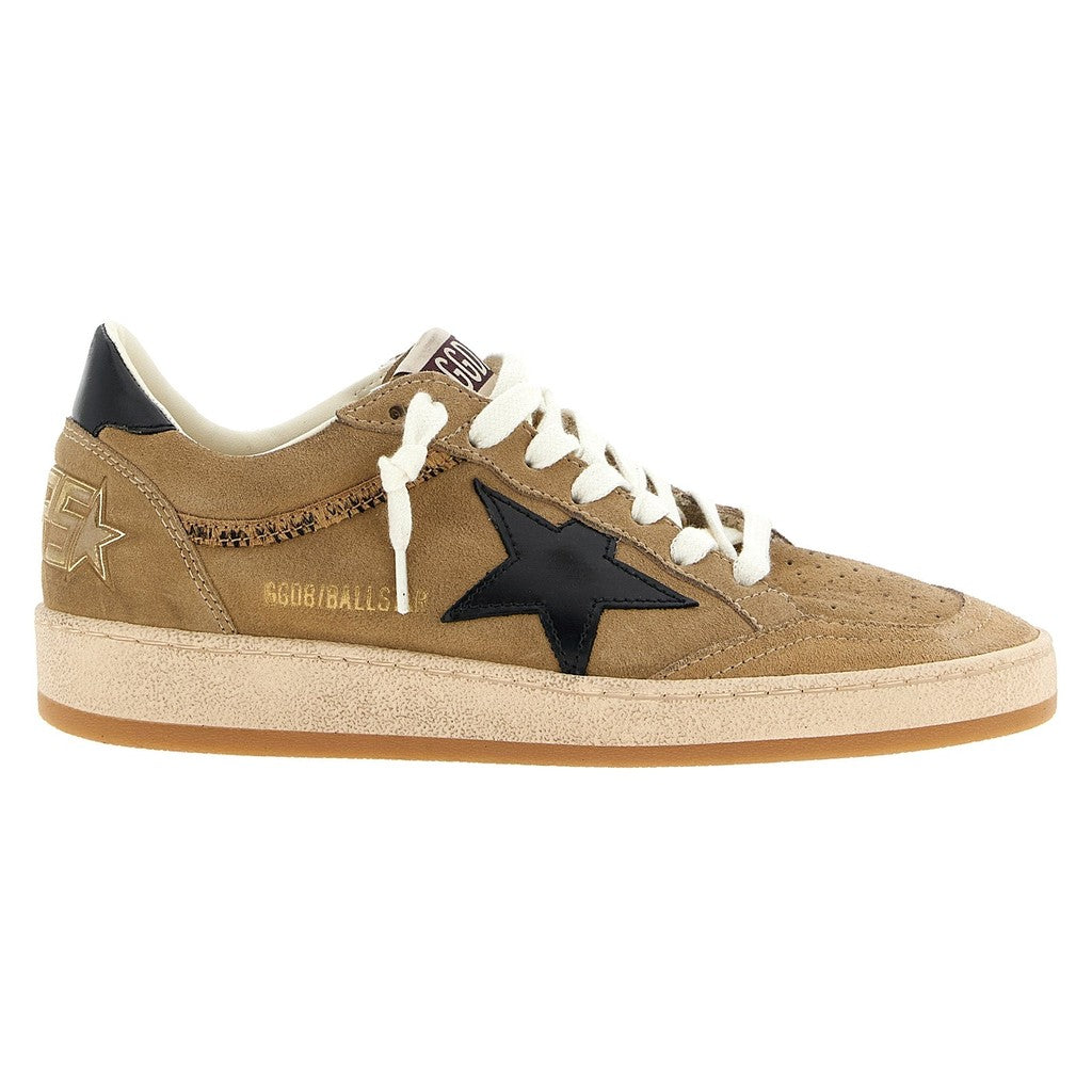 Golden Goose Beige Cowhide Low Top Sneakers for Women