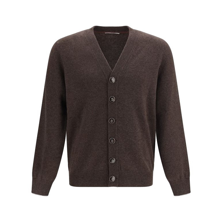 Brunello Cucinelli Brown Cashmere Cardigan for Men