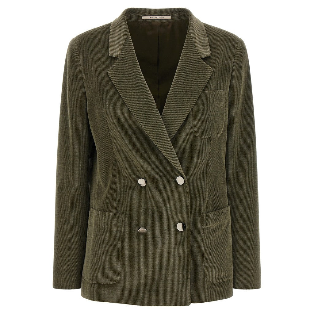 Tagliatore Bicolor Cotton Blazer for Women