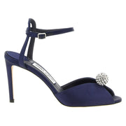 Jimmy Choo Blue Tencel Stiletto Heel Sandals for Women