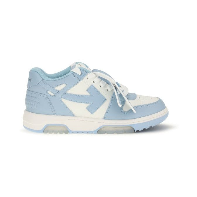 Off-White Blue Calf Leather Bos Taurus Sneakers for Women