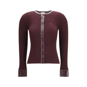 Courrèges Bordeaux Viscose Cardigan for Women
