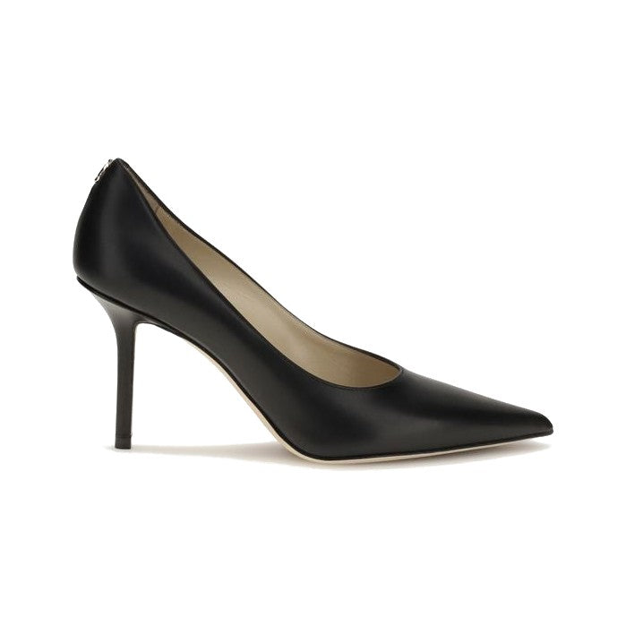 Jimmy Choo Black Calf Leather Bos Taurus High Heel Pumps for Women