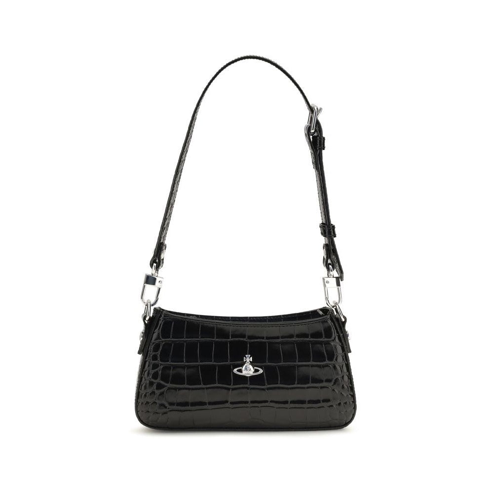 Vivienne Westwood Black Calf Leather Bos Taurus Shoulder Bag for Women
