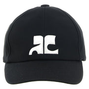 Courrèges Black Cotton Cap (Baseball Hat) for Women