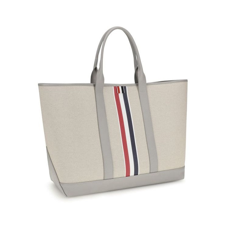 Thom Browne Gray Fabric Shoulder Bag for Men