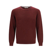 Brunello Cucinelli Bordeaux Cashmere Sweater for Men