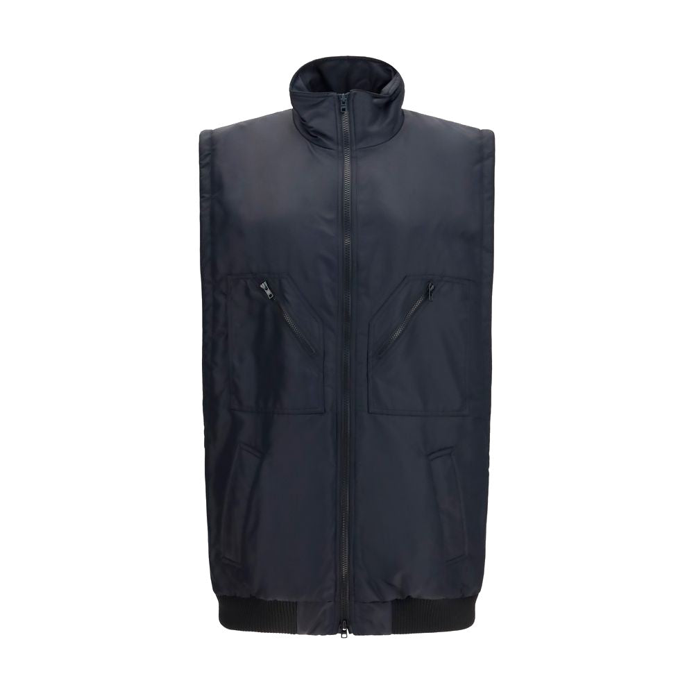 MM6 Black Polyamide Sleeveless Jacket for Women