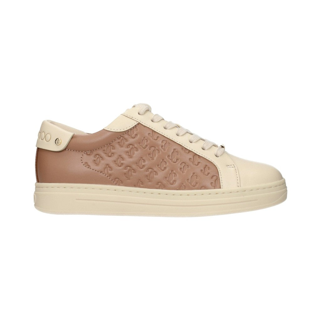 Jimmy Choo Beige Leather Low Top Sneakers for Women