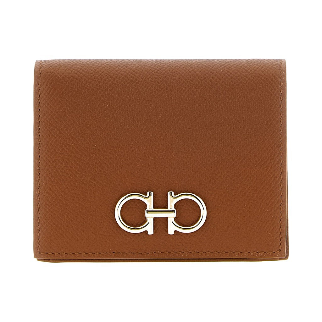 Ferragamo Brown Calfskin Cardholder for Women