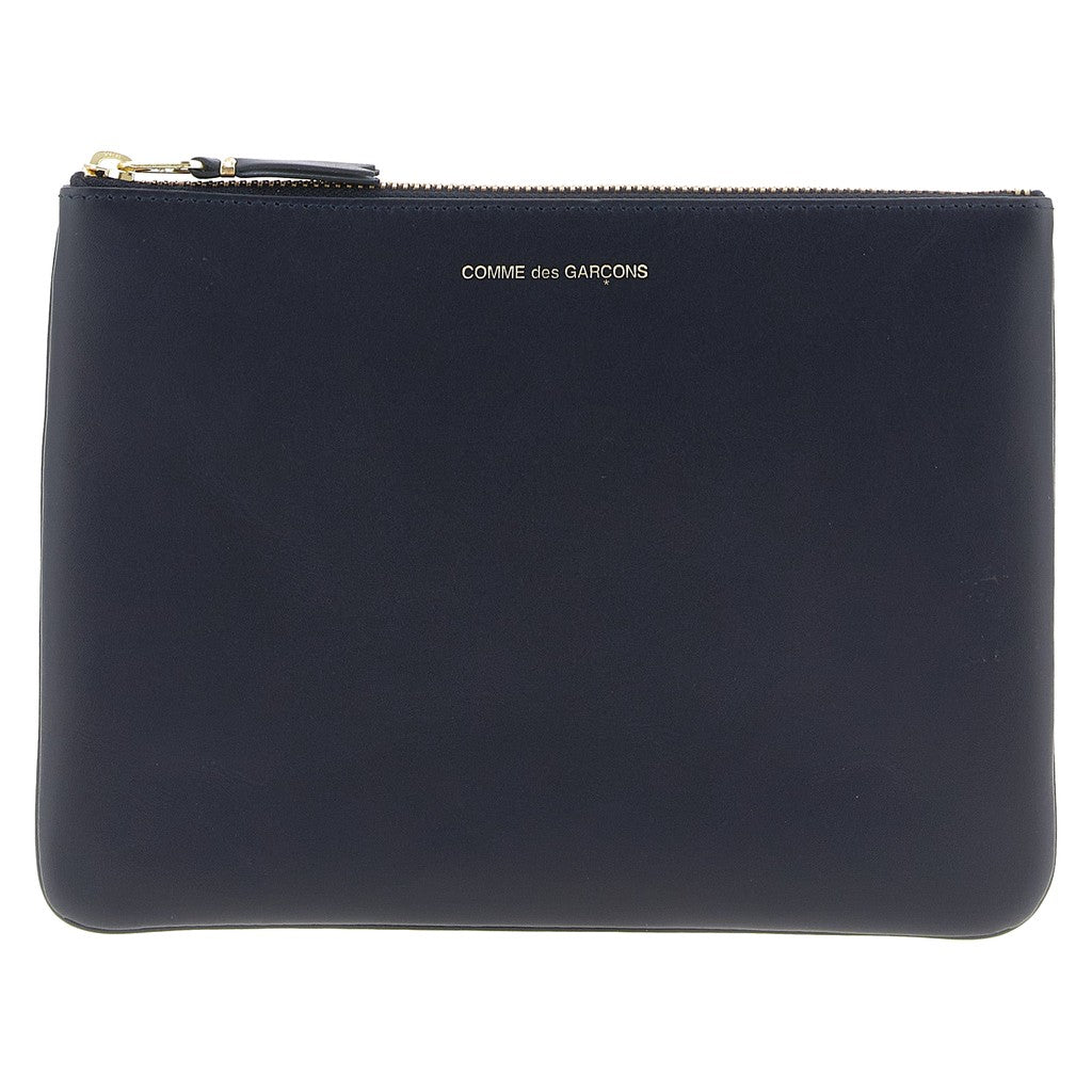 Comme des Garçons Blue Cowhide Cardholder for Unisex
