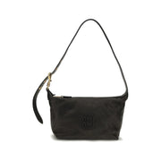 Miu Miu Black Suede Leather Shoulder Bag for Women