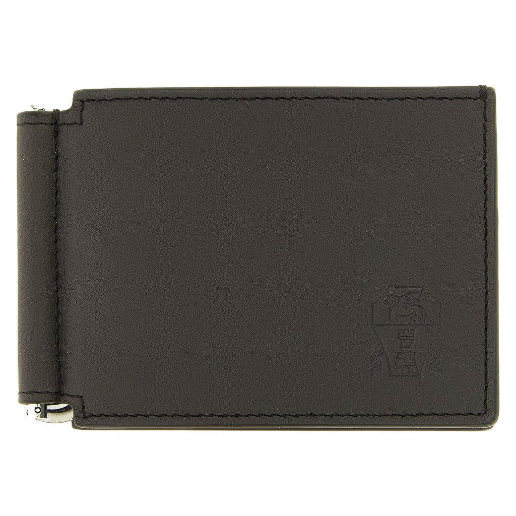 Brunello Cucinelli Brown Calfskin Money Clip for Men