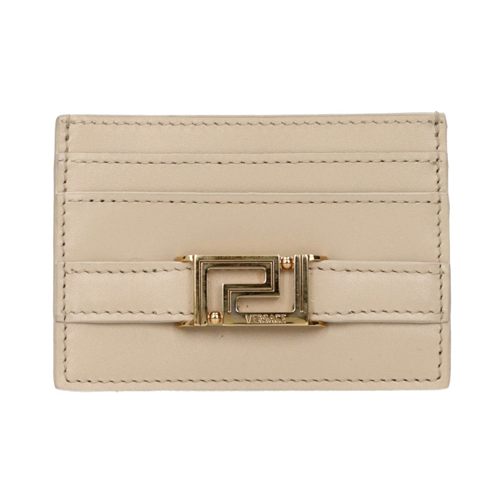 Versace Beige Leather Cardholder for Women