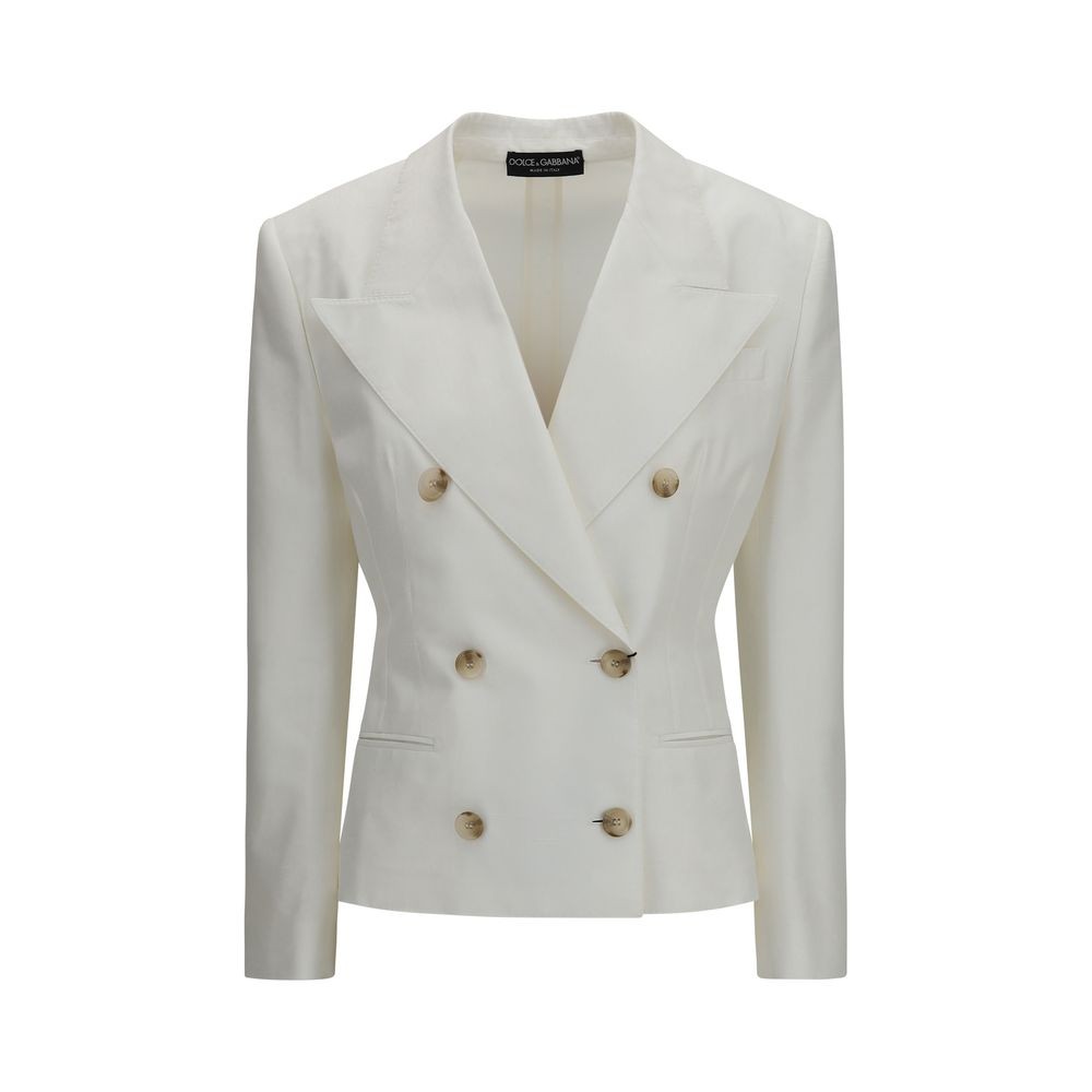 Dolce & Gabbana White Cotton Blazer for Women