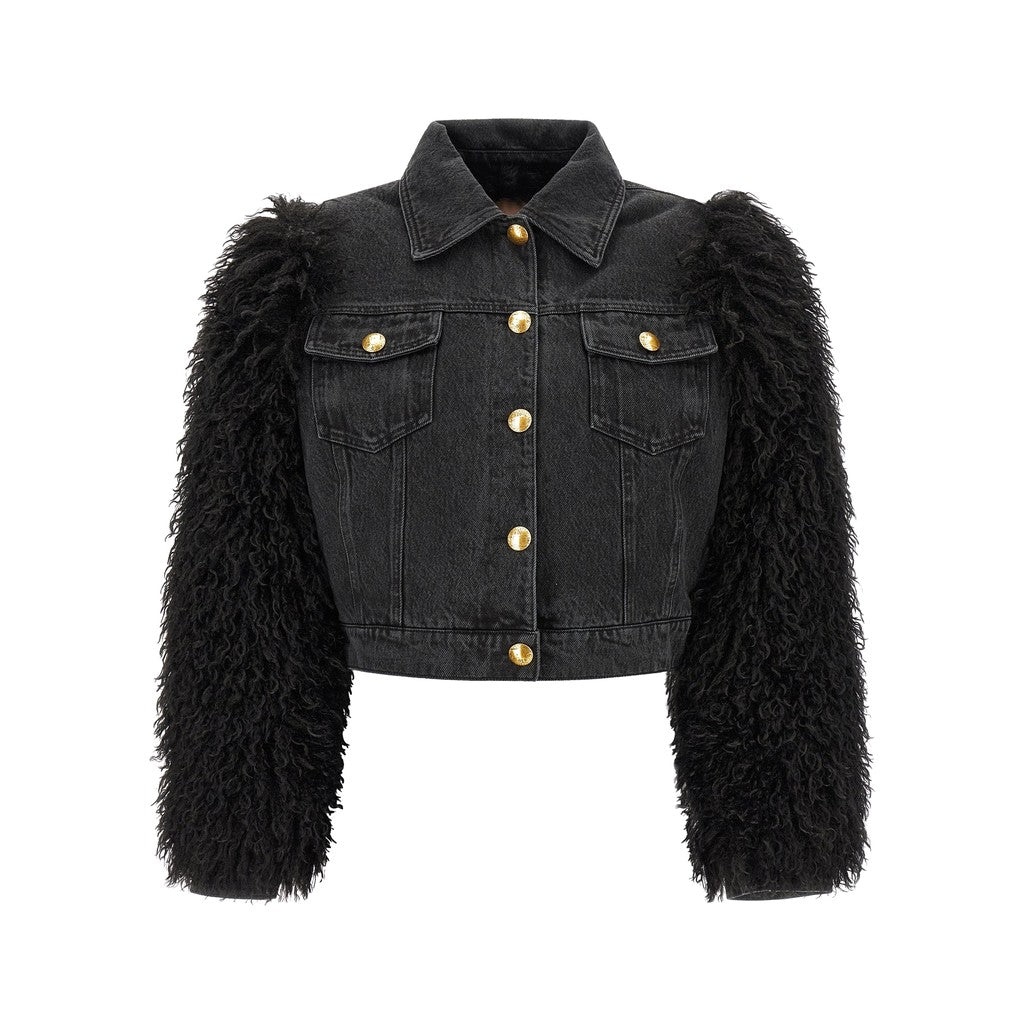 Twinset Black Cotton Denim Jacket for Women