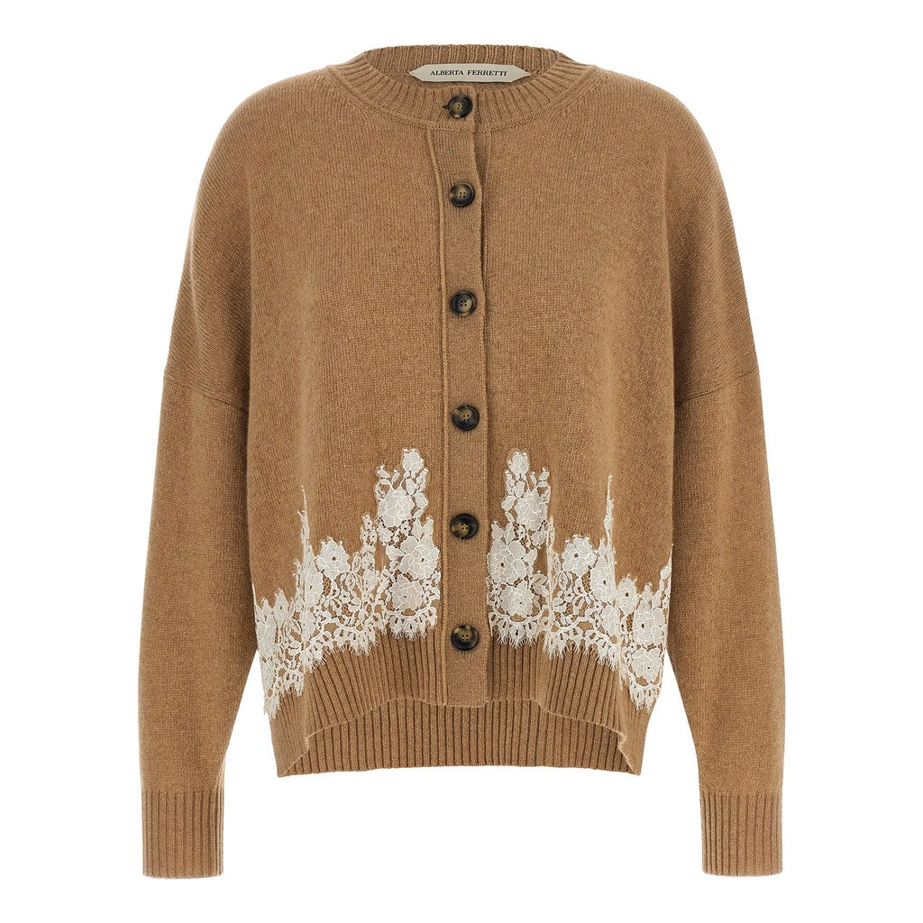 Alberta Ferretti Brown Cashmere Cardigan for Women