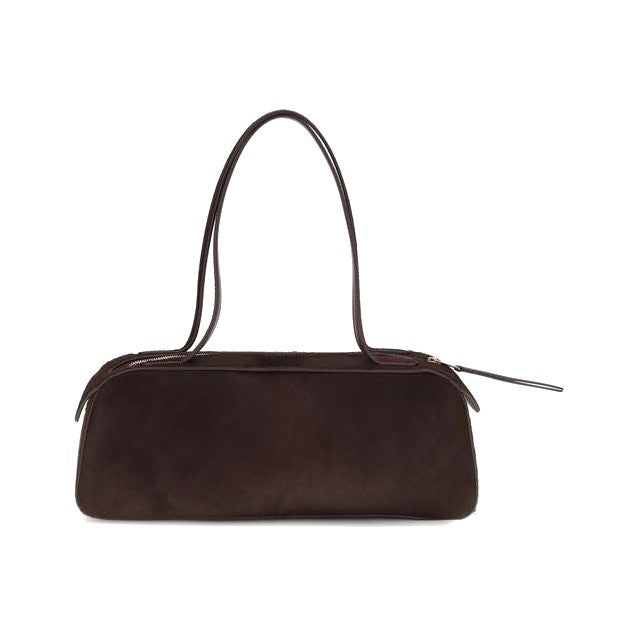 Khaite Black Calf Leather Bos Taurus Shoulder Bag for Women