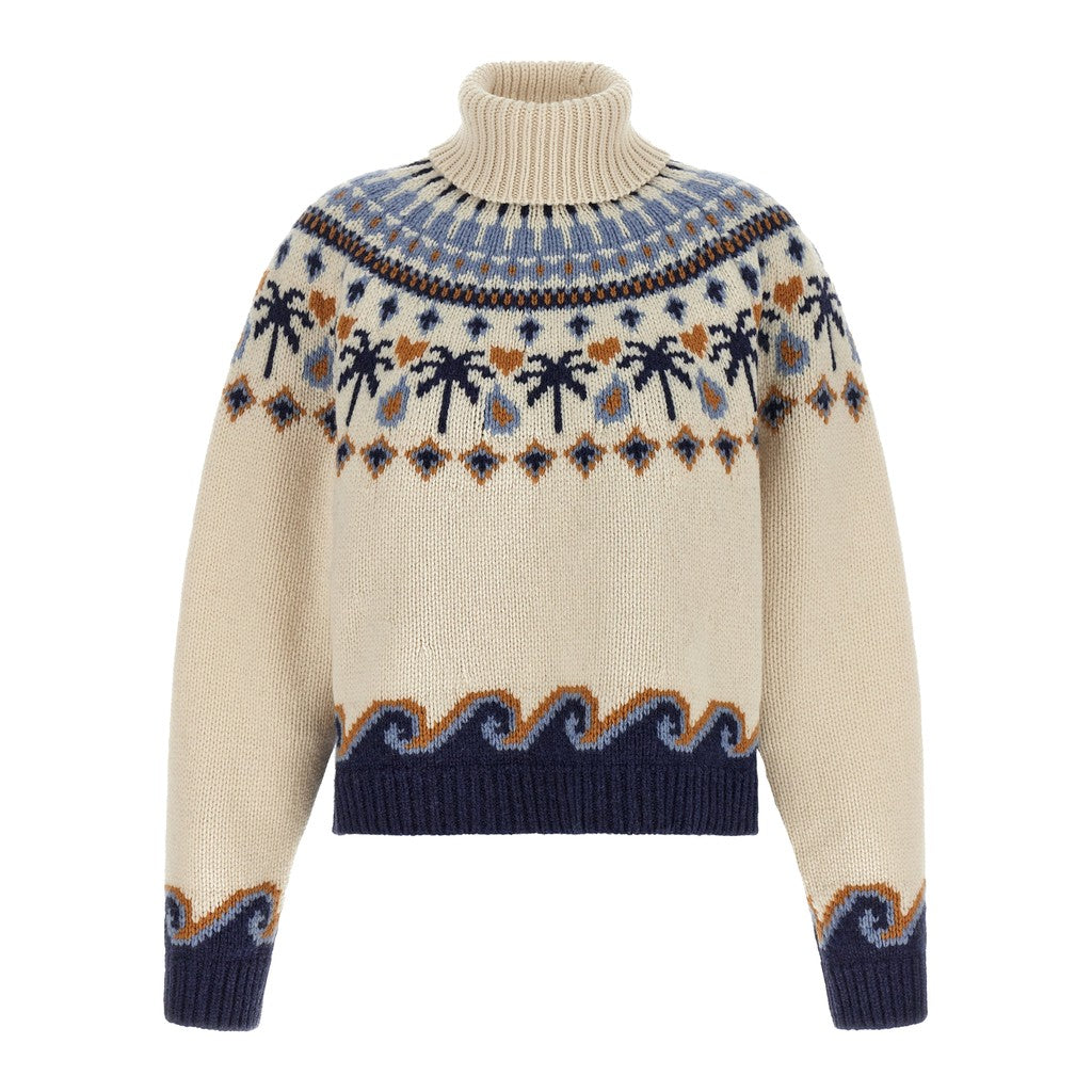 Alanui Multicolor Virgin Wool Cardigan for Women
