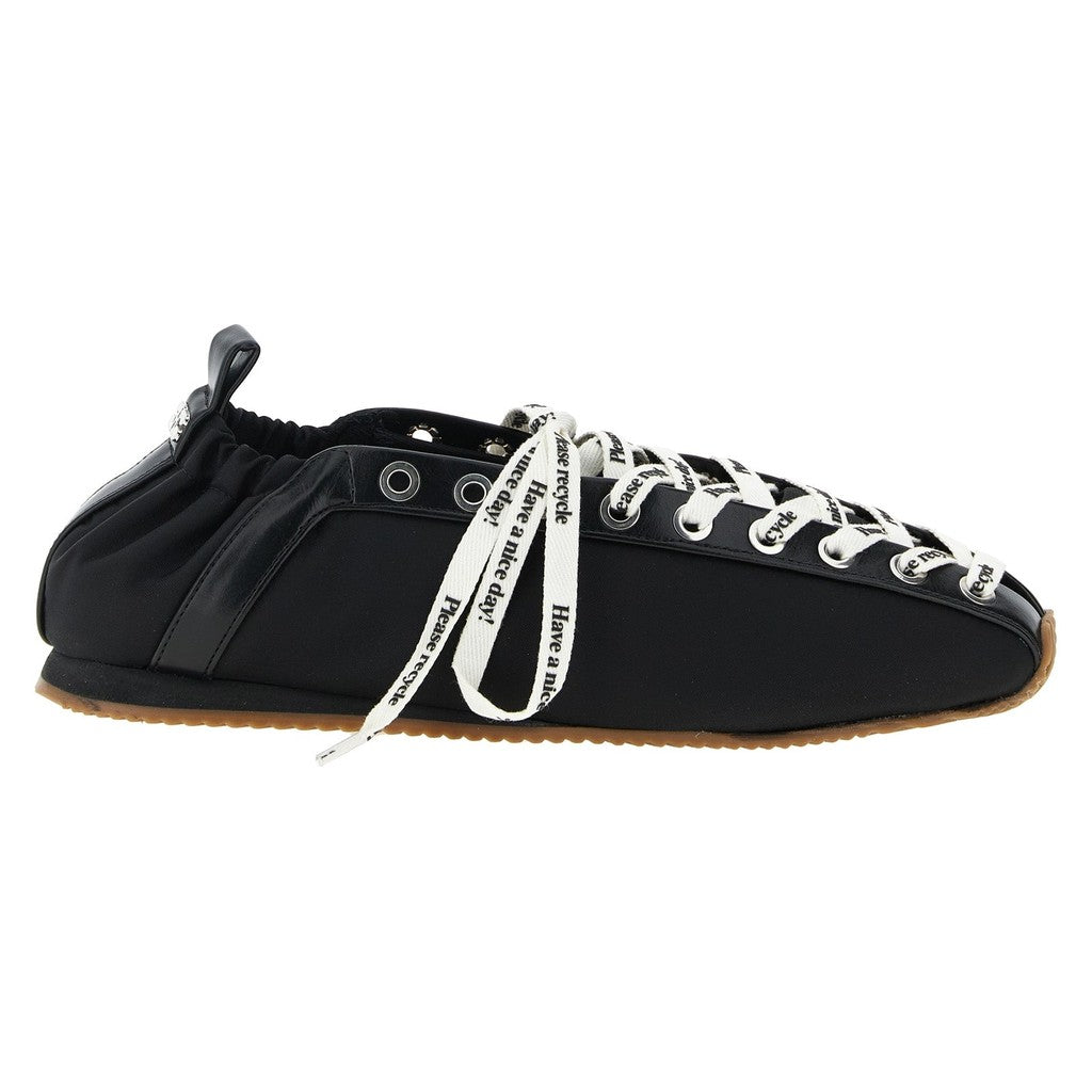Ganni Black Polyamide Ballet Flats for Women