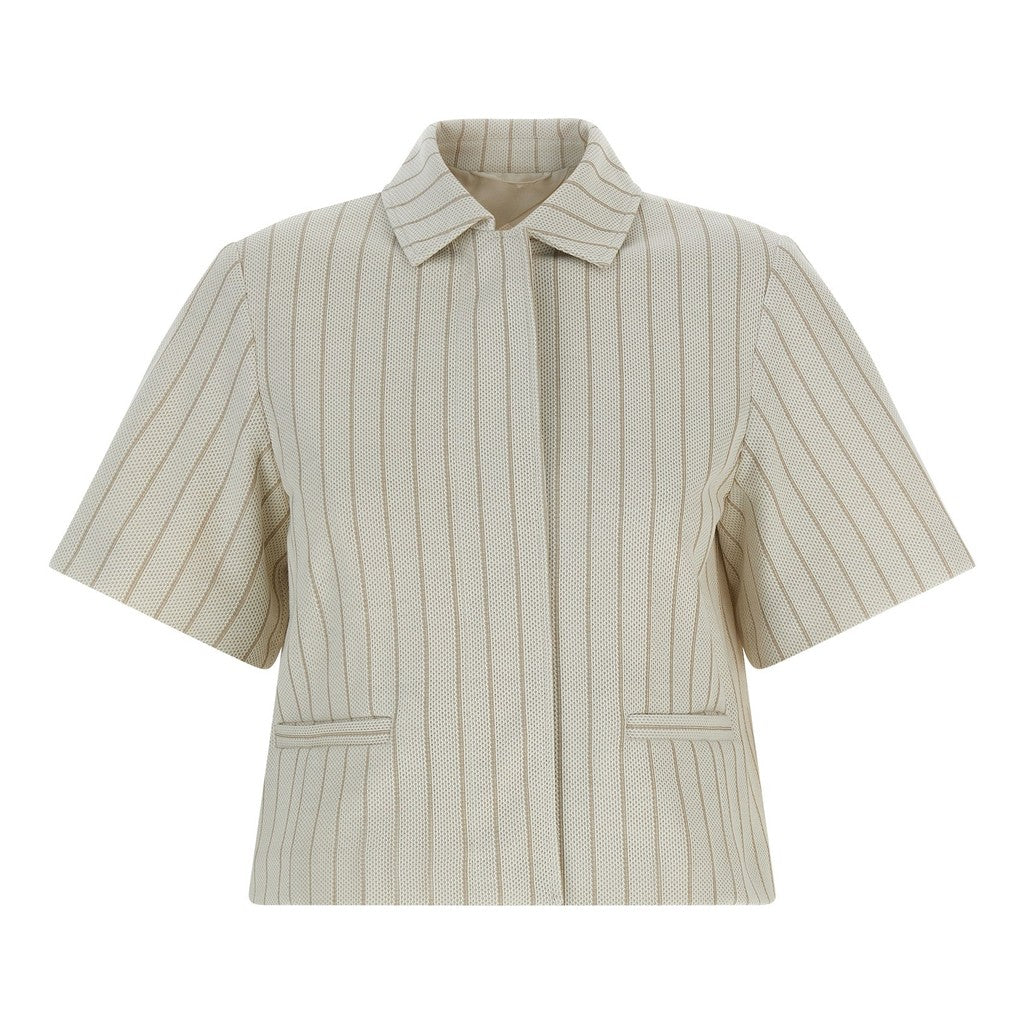 Max Mara Beige Cotton Full-Length Jacket for Women