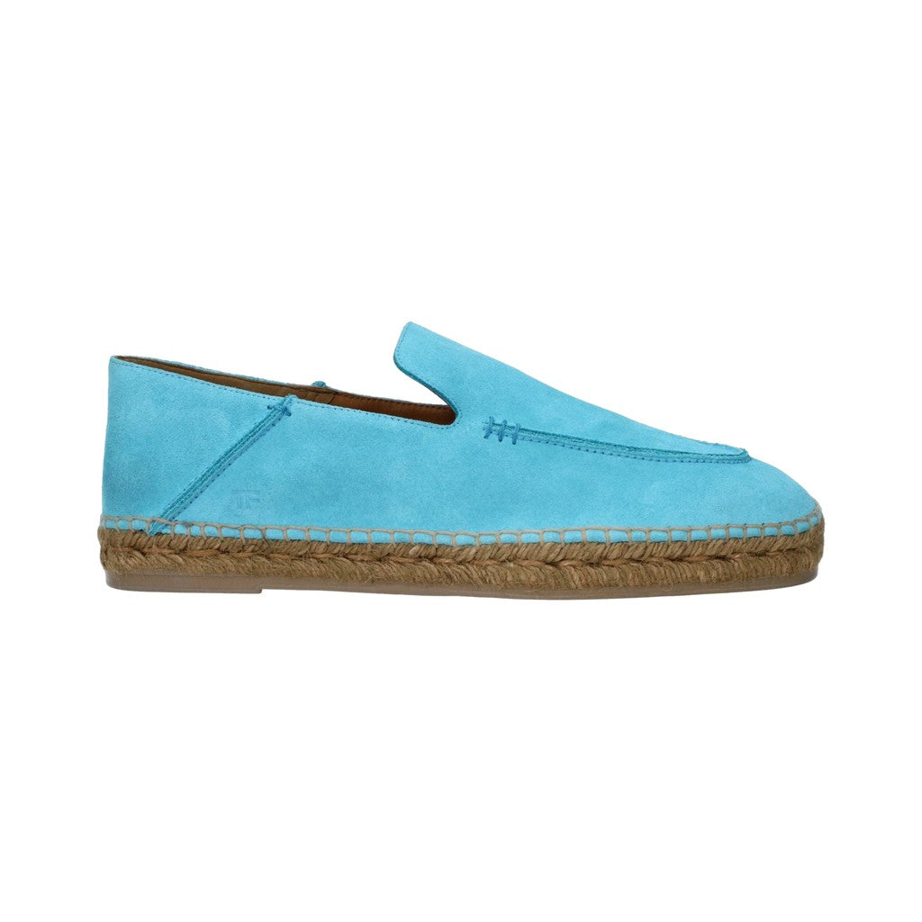 Tom Ford Blue Leather Espadrilles for Men