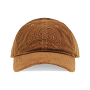 Ganni Brown Cotton Cap (Baseball Hat) for Women