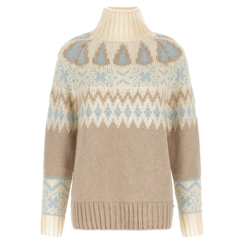 Herno Beige Wool Cardigan for Women