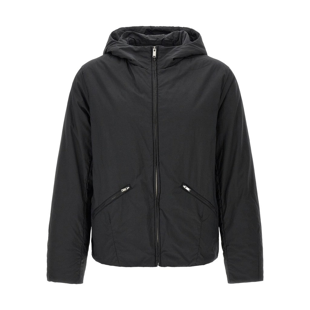 Undercover Black Cotton Full-Length Jacket for Men