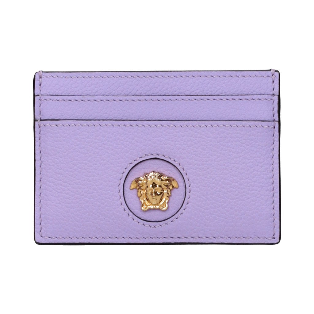 Versace Purple Leather Cardholder for Women