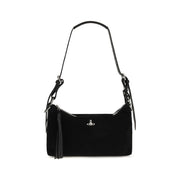Vivienne Westwood Black Suede Leather Shoulder Bag for Women