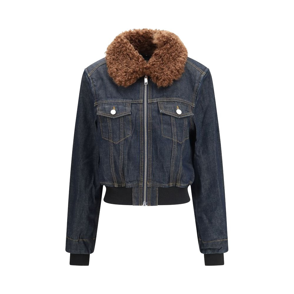 Ganni Blue Cotton Denim Jacket for Women