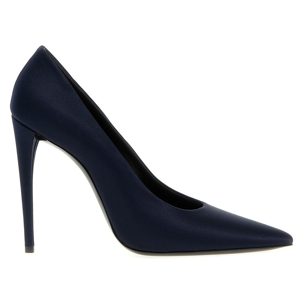Saint Laurent Blue Polyester High Heel Pumps for Women