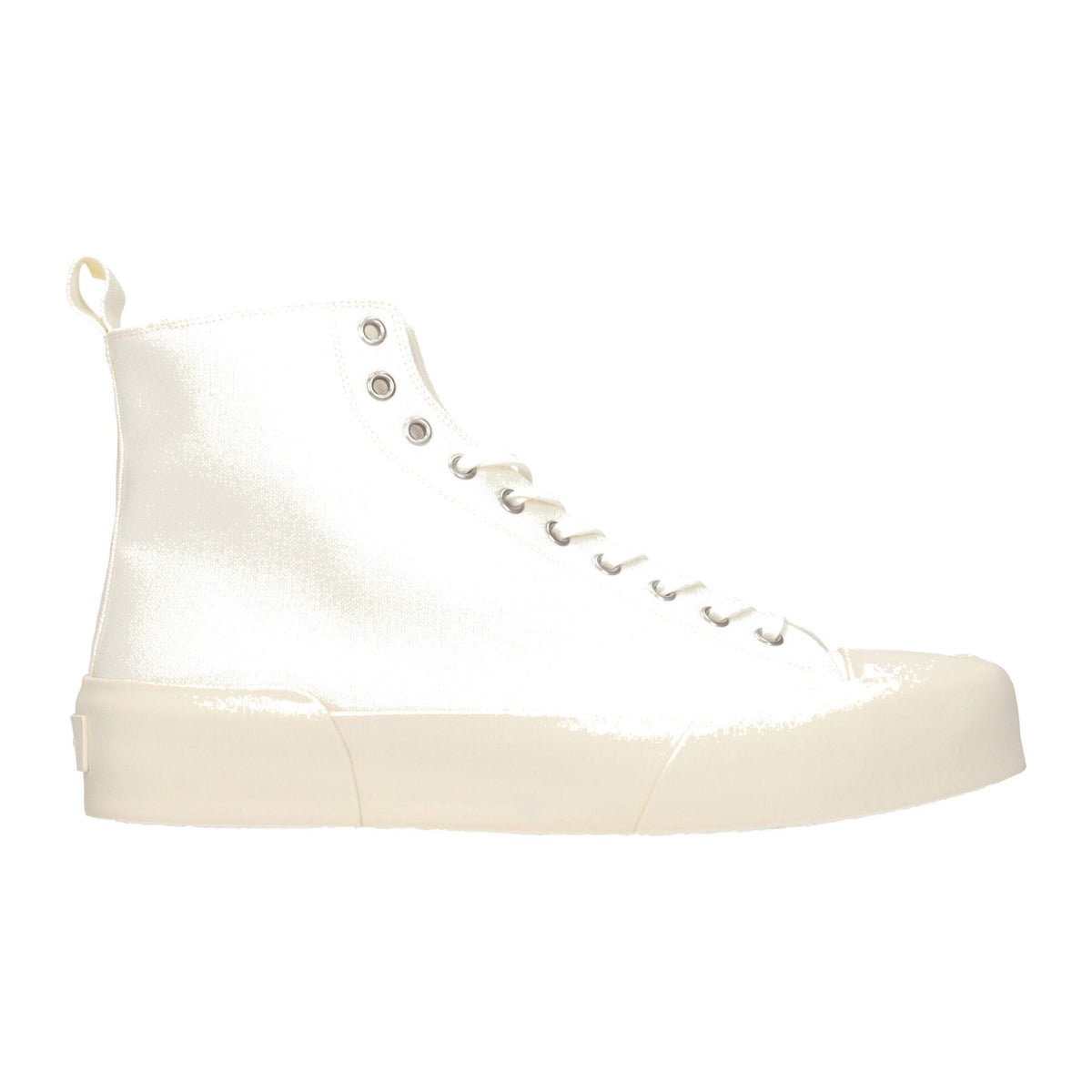JIL SANDER Beige Fabric High Top Sneakers for Men
