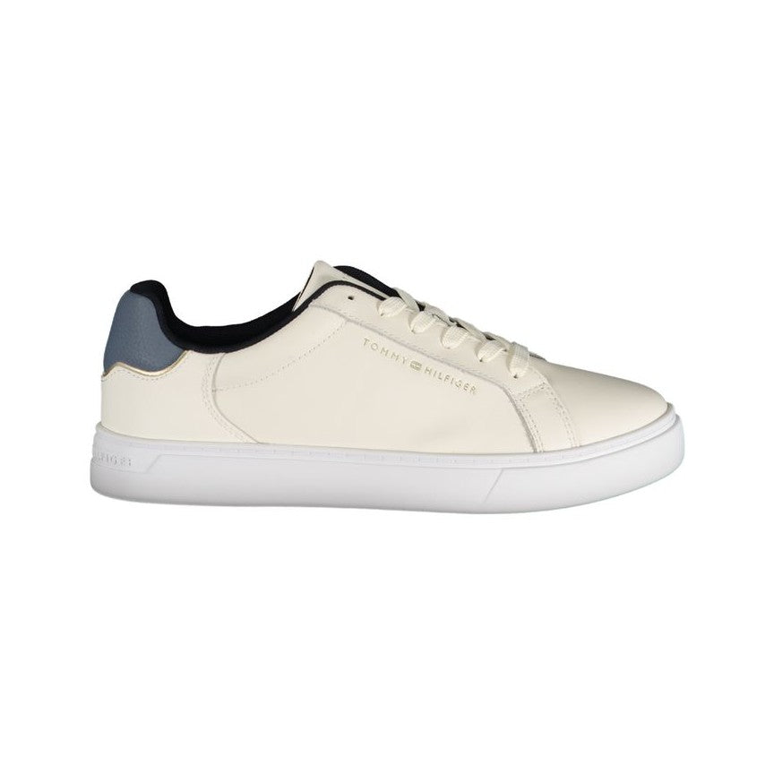 Tommy Hilfiger Beige Leather Women Sneaker