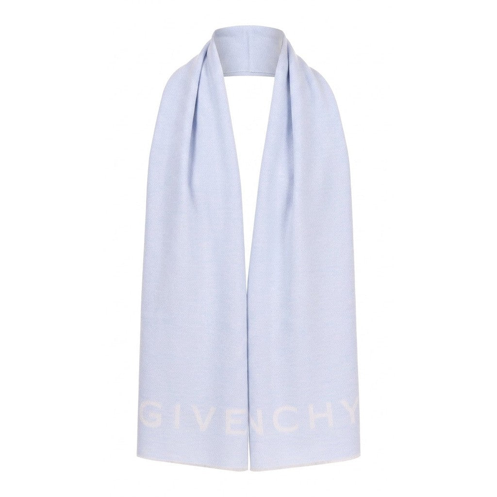 Givenchy Blue Wool Scarf for Women