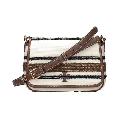 Tory Burch Beige Fabric Crossbody Bag for Women