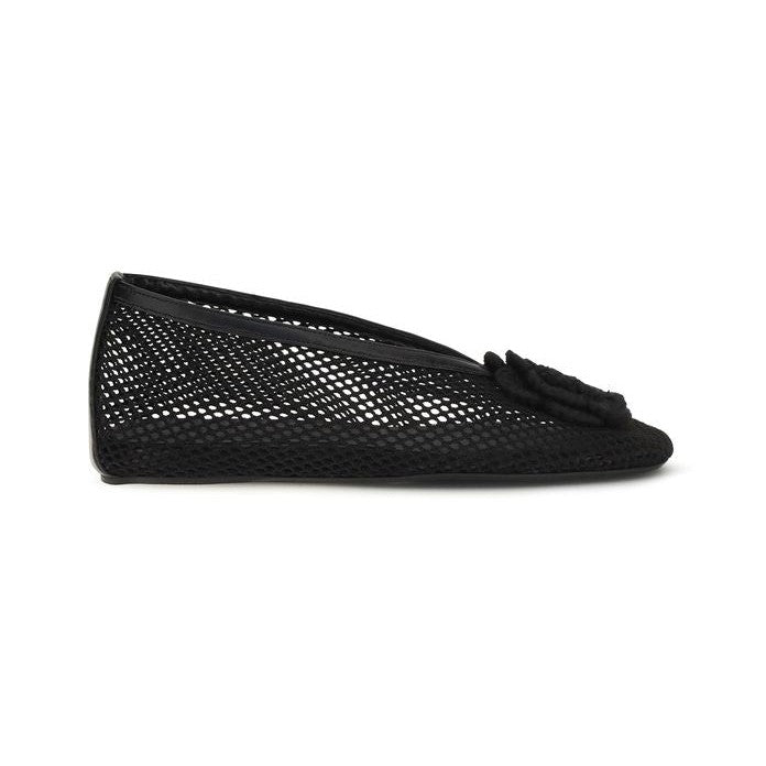 Ganni Black Polyethylene Ballet Flats for Women