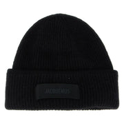 Jacquemus Black Wool Beanie for Men