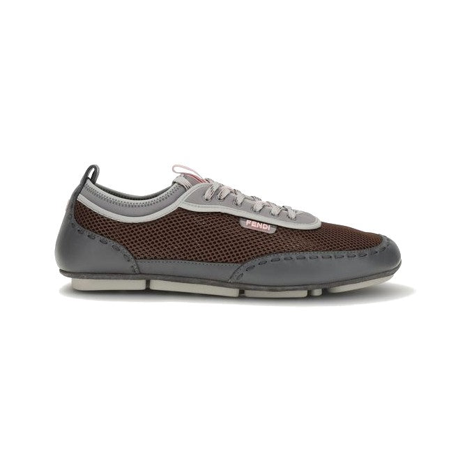 Fendi Multicolor Calf Leather Bos Taurus Athletic Sneakers for Men