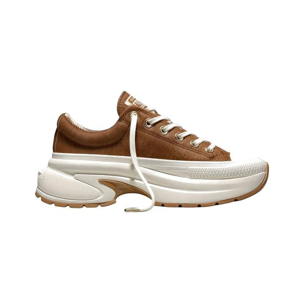 Converse Beige Leather Platform Sneakers for Women