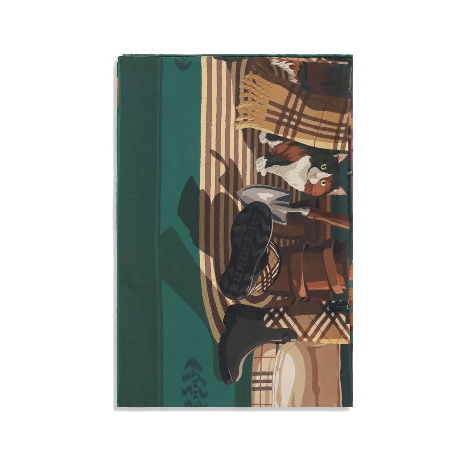 Burberry Bicolor Silk Scarf for Women