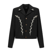 Amiri Black Polyester Full-Length Jacket for Men