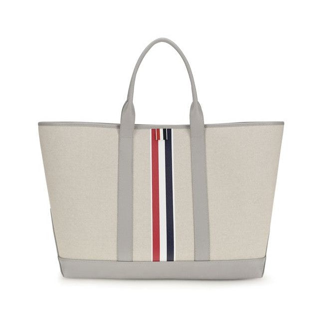Thom Browne Gray Fabric Shoulder Bag for Men