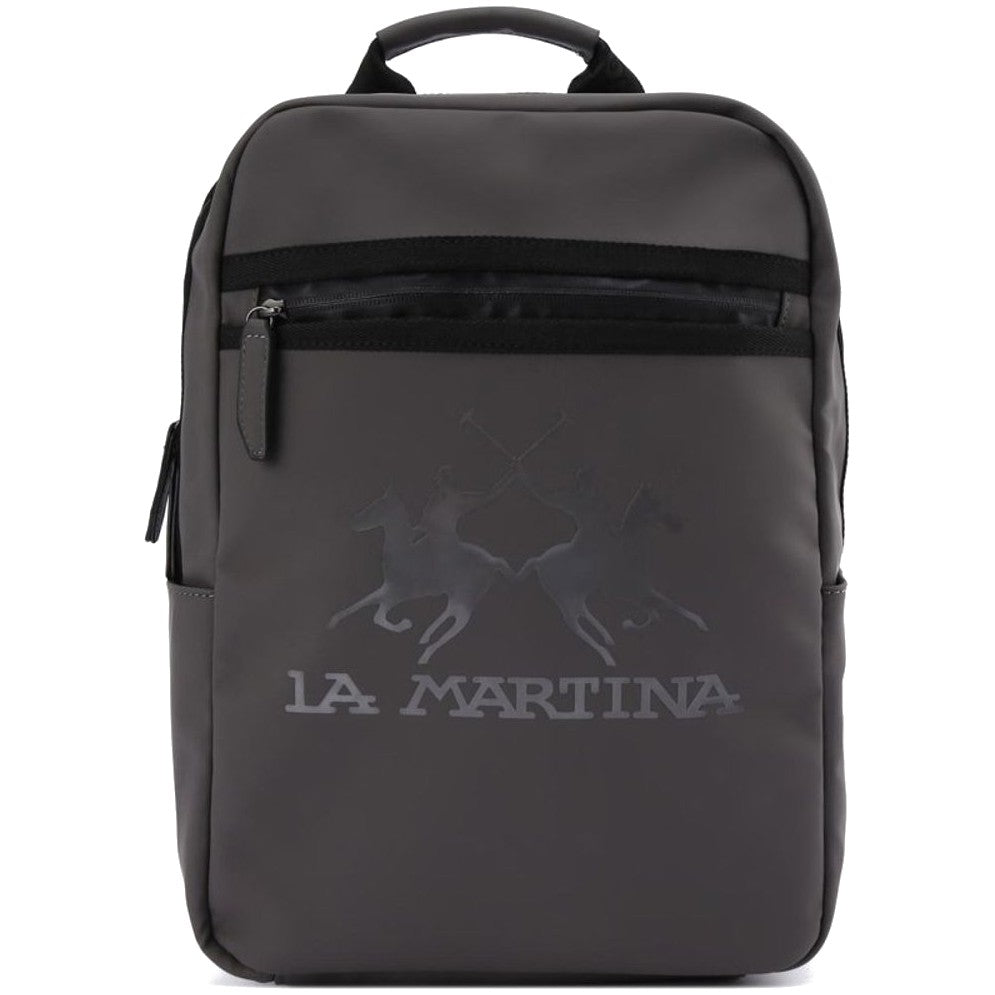 La Martina Gray Polyethylene Backpack for Men