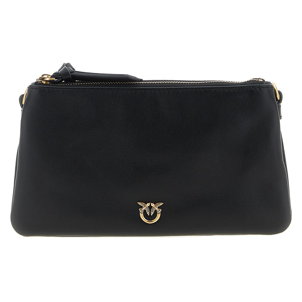 PINKO Black Calfskin Crossbody Bag for Women