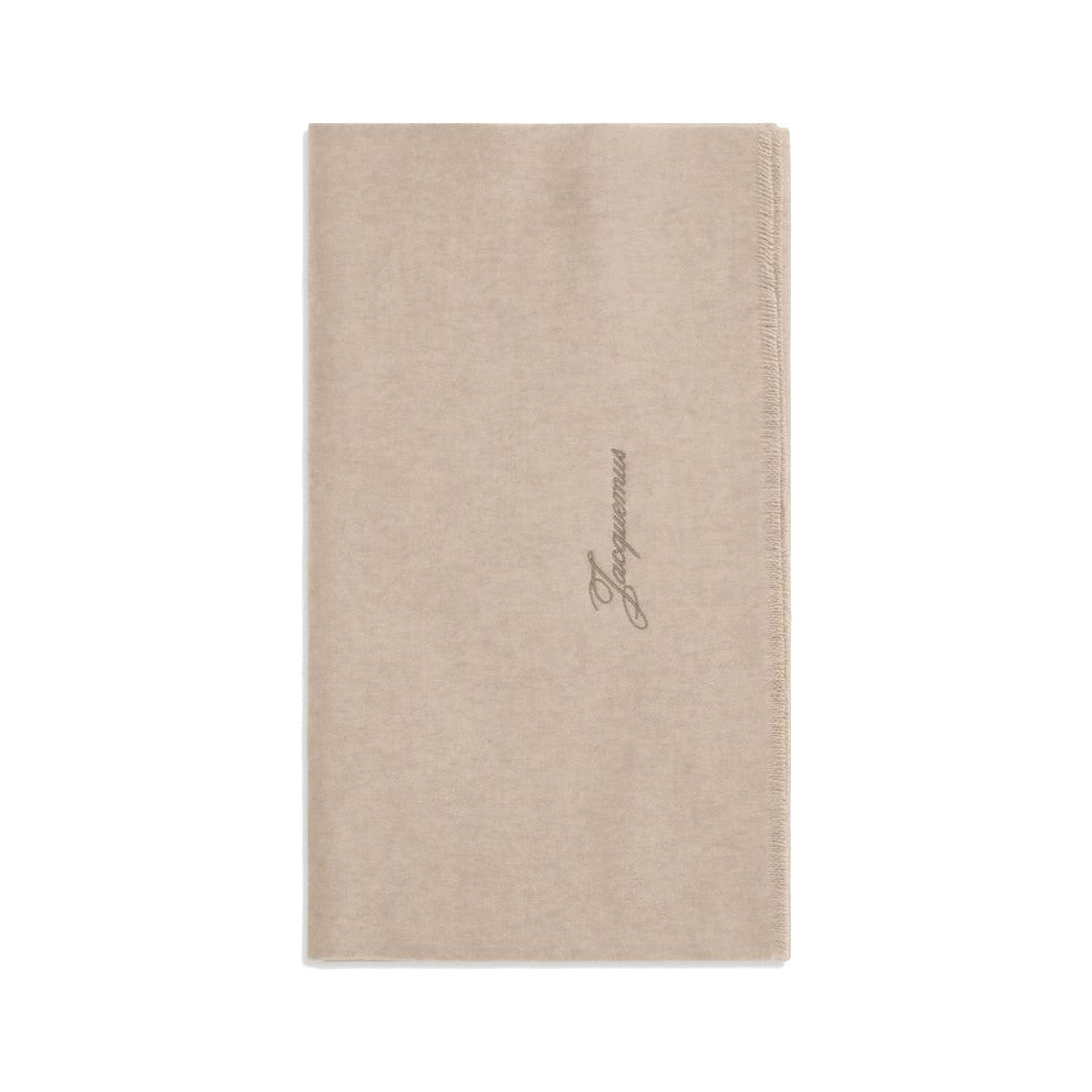 Jacquemus Beige Wool Oves Aries Scarf for Men