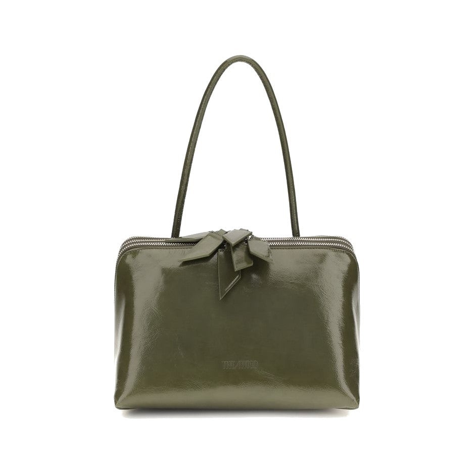 The Attico Bicolor Calf Leather Bos Taurus Shoulder Bag for Women